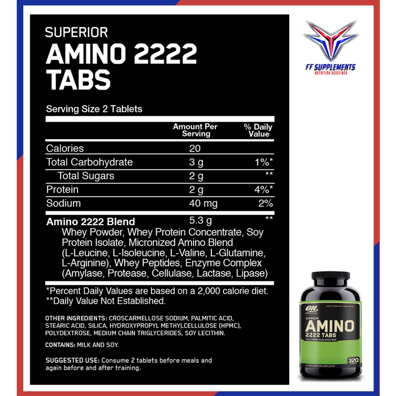 ON Amino 2222  320 Tablets